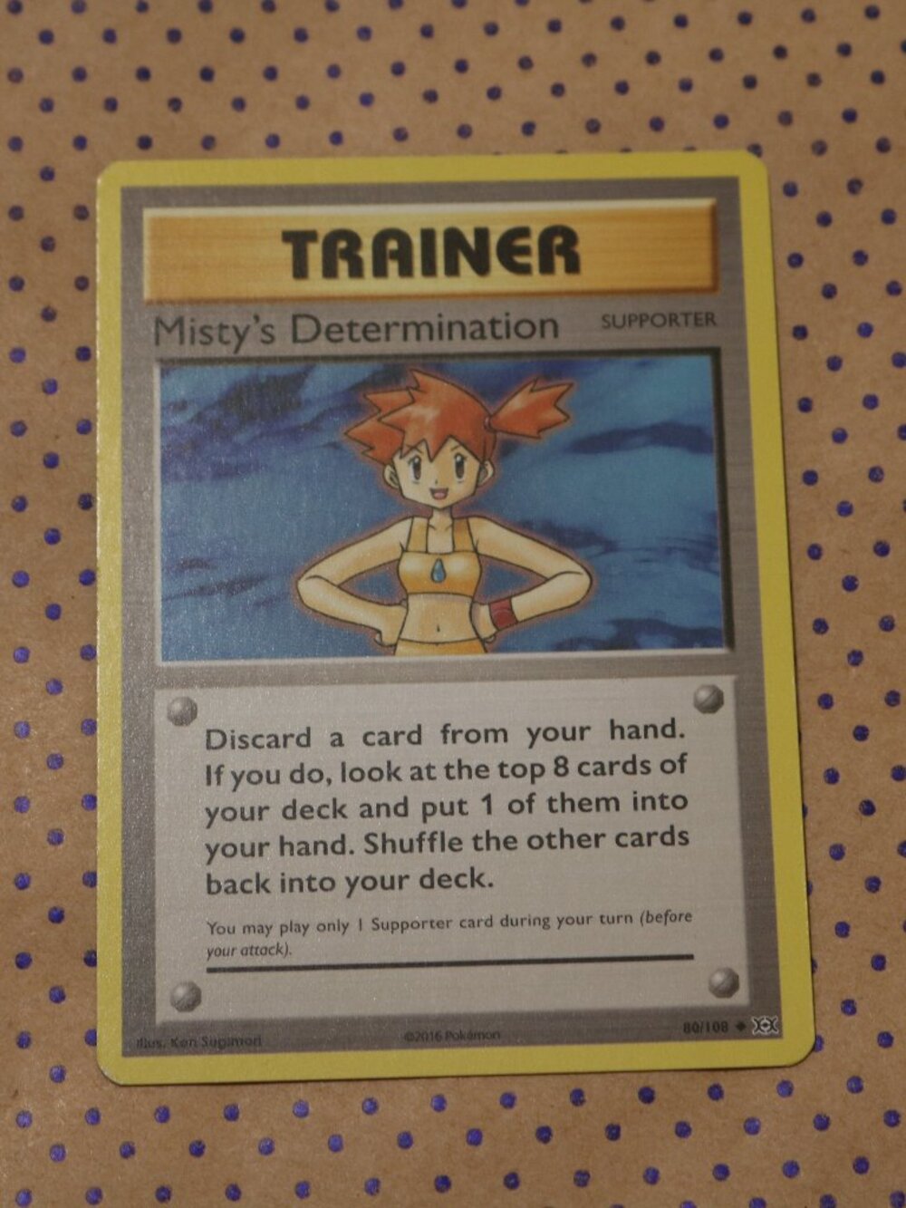Misty's Determination 80/108 Pokemon Card (2016)